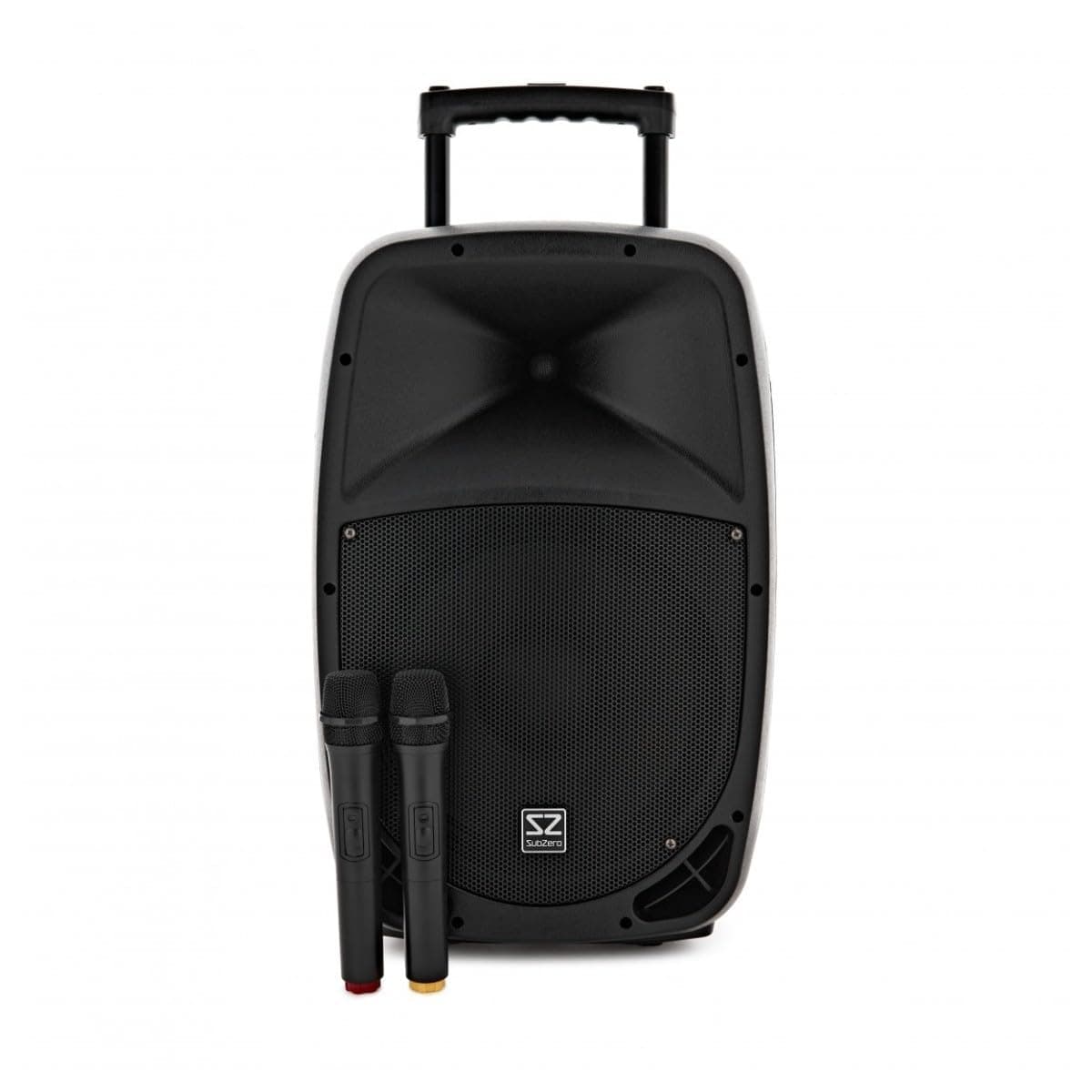 – 12” Portable PA Speaker with Wireless Microphones Bluetooth PA System 240W SZPA-P12