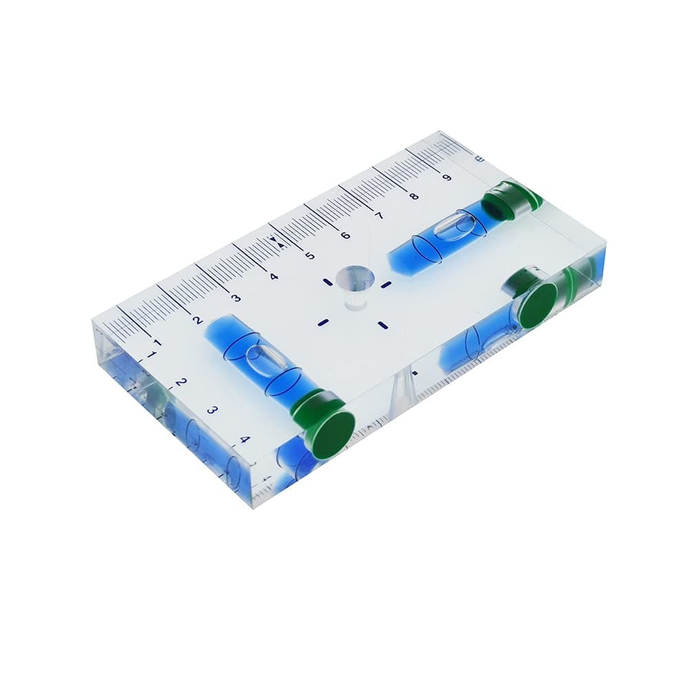 umei Transparent T-Type Multi-Functional Level Bubble Two-Way Level with Magnet Scale Size 95x51x13mm（Blue）