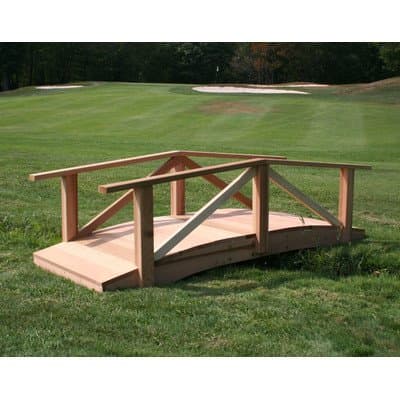 Cedar Pearl River Garden Bridge Size: 8', Finish: Cedar Stain/Sealer
