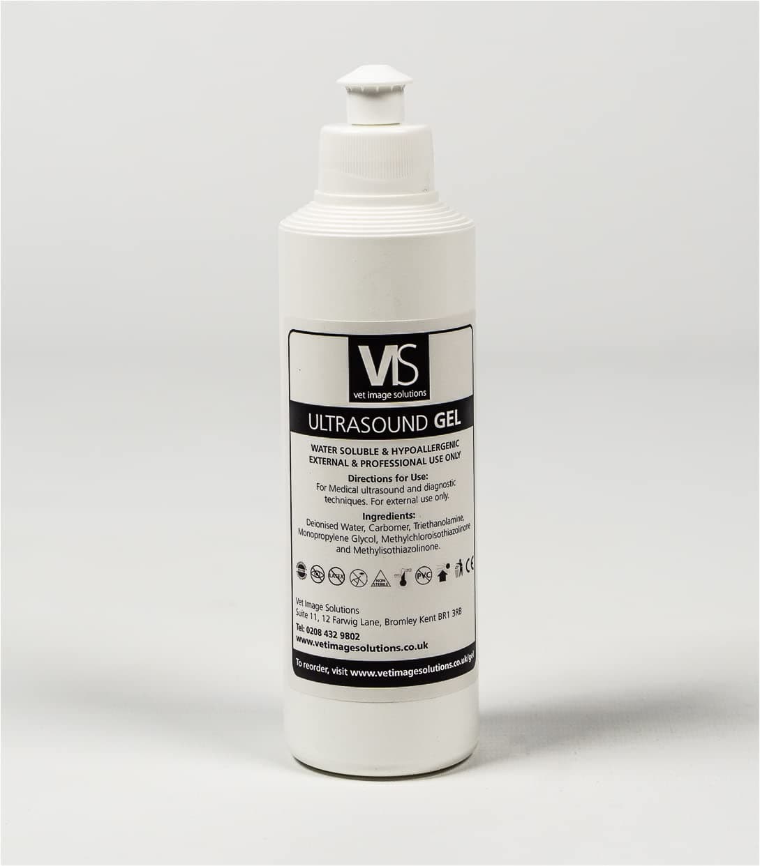 Veterinary Ultrasound Gel for Animal Scanning. CE Certified. Made in the UK
