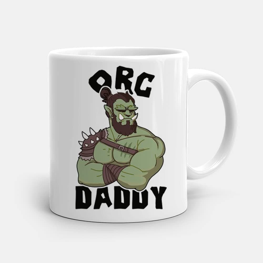 Misaavi ORC Daddy Mug for Funny Dad Ugly warlike Papa to Gift on Birthday Father's Day Printed on Ceramic 11oz / 325 ml White Coffee Tea Mug