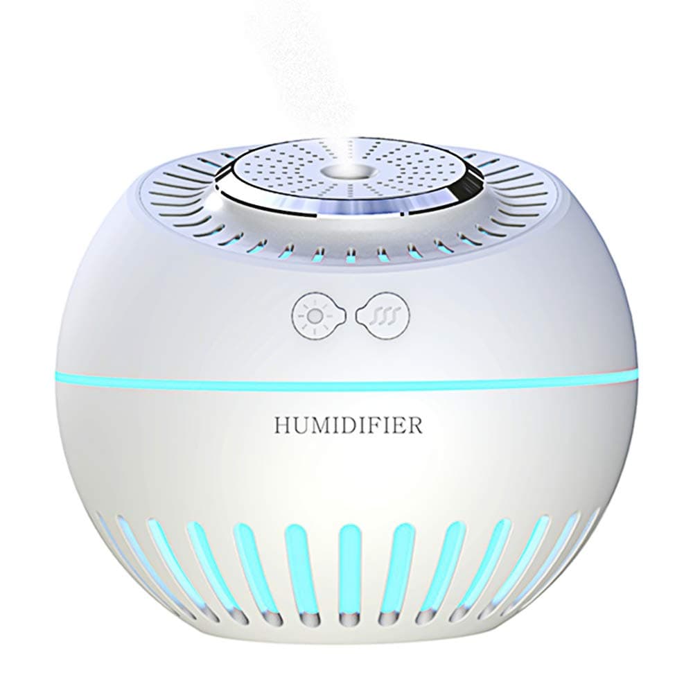 Orsda Usb Mini Portable Ultrasonic Air Aroma Essential Oil Diffuser Humidifiers Cool Mist Humidifier for Bedroom Home Baby Room Office 380ml 7 Color Night Light