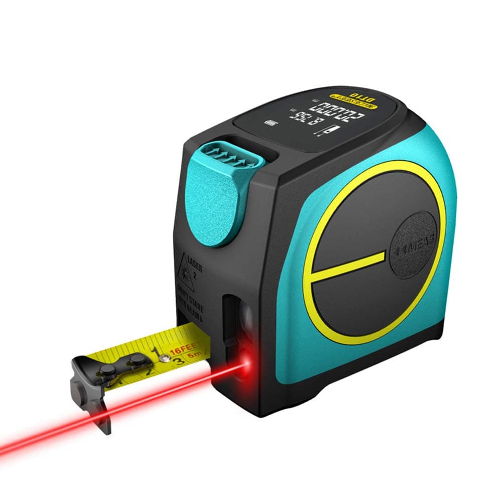 Laser Tape Measure 2-In-1,131 Feet Laser Measure,16 Feet Steel Tape,Large Lcd Digital Display with Feet/Inch/Metric Unit,Rechargeable Polymer Lithium Battery(DT-10)
