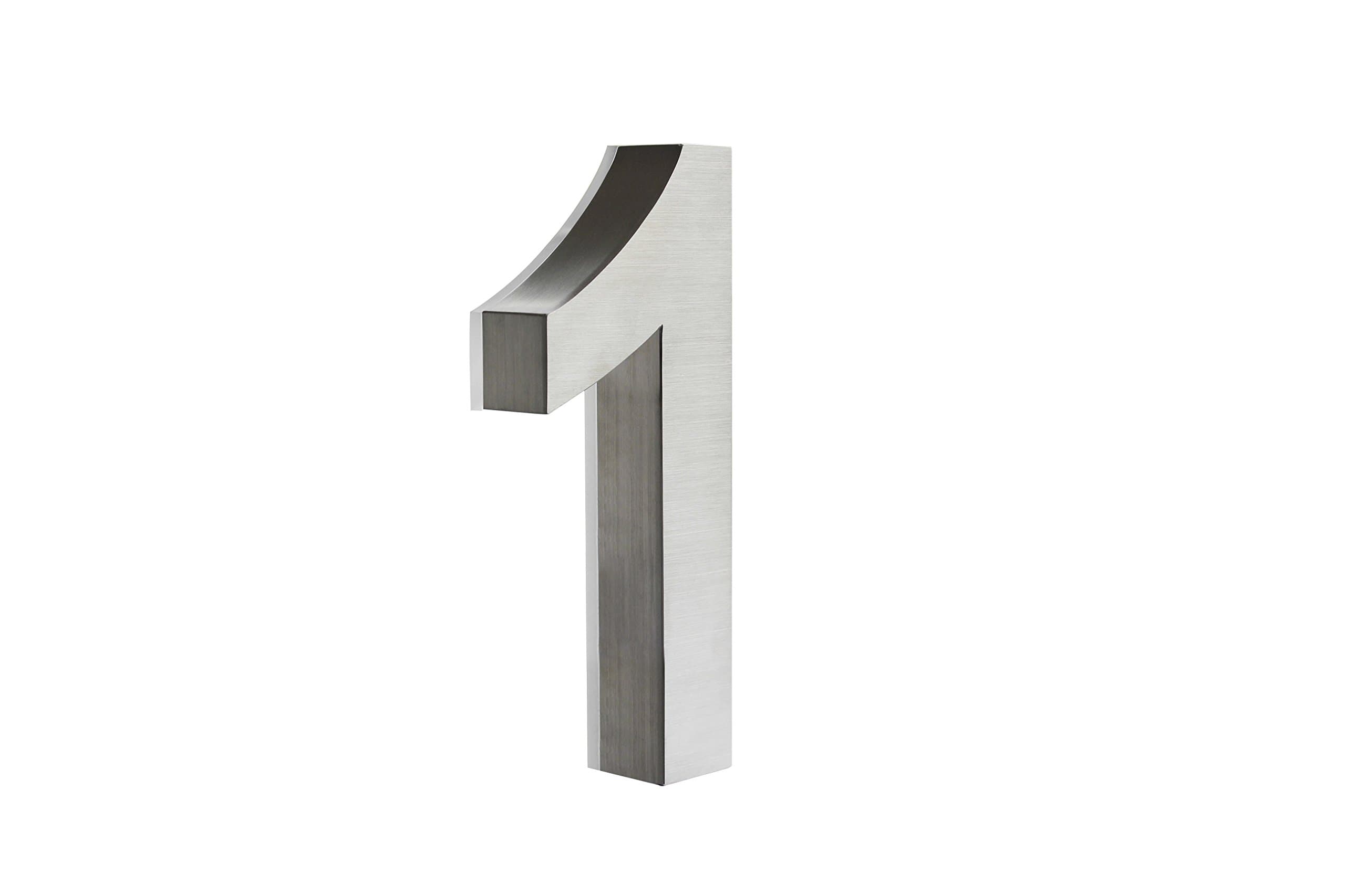 4 Inch House Numbers LED, Modern Address Signs for Homes | by JELSCO (1, Arial Stainless)