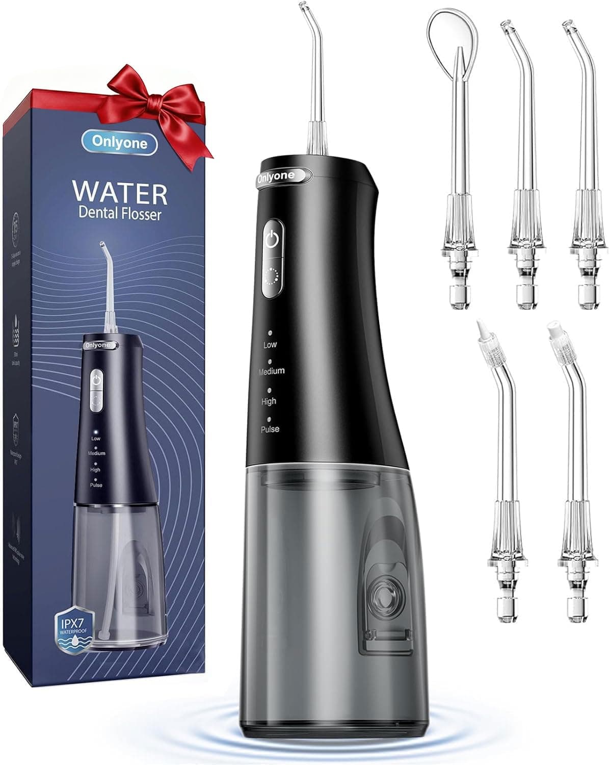 Rechargeable Cordless Water Flosser with Adjustable Water Pressure for Daily Oral Care, Power Dental Flosser for Home and Travel Use, Portable Oral Irrigator for Sensitive Gums and Braces Care