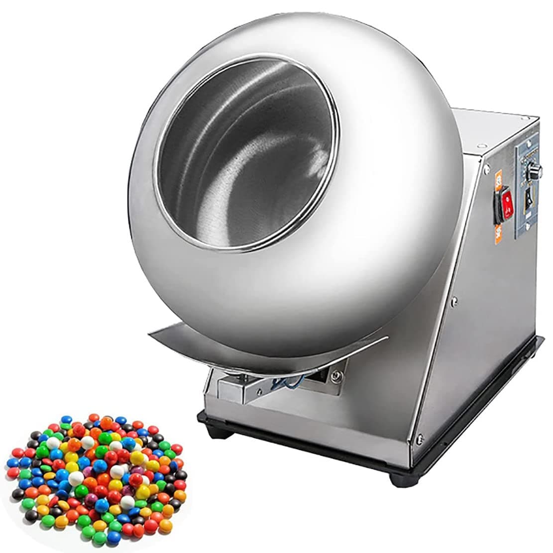 CYMYYDS Electric Sugar Coating Machine Commercial Automatic Coating Machine Drying Polishing Machine, Candy Ball Coating Drying Machine for Home Kitchen Candy-Making,110V
