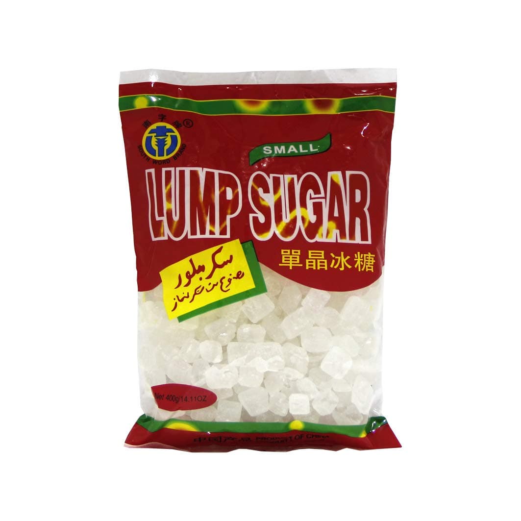 South WordBrand Lung Po Lump Candy/Crystal Rock Sugar 南字牌 單晶冰糖 - 14.1 OZ (White "白冰糖")