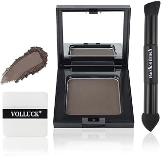 VOLLUCK Root Touch up Powder, Long-lasting Gray Hair Cover up Powder for All Hair Types, Waterproof for Women and Men (Medium-Brown, 0.42 0unce)