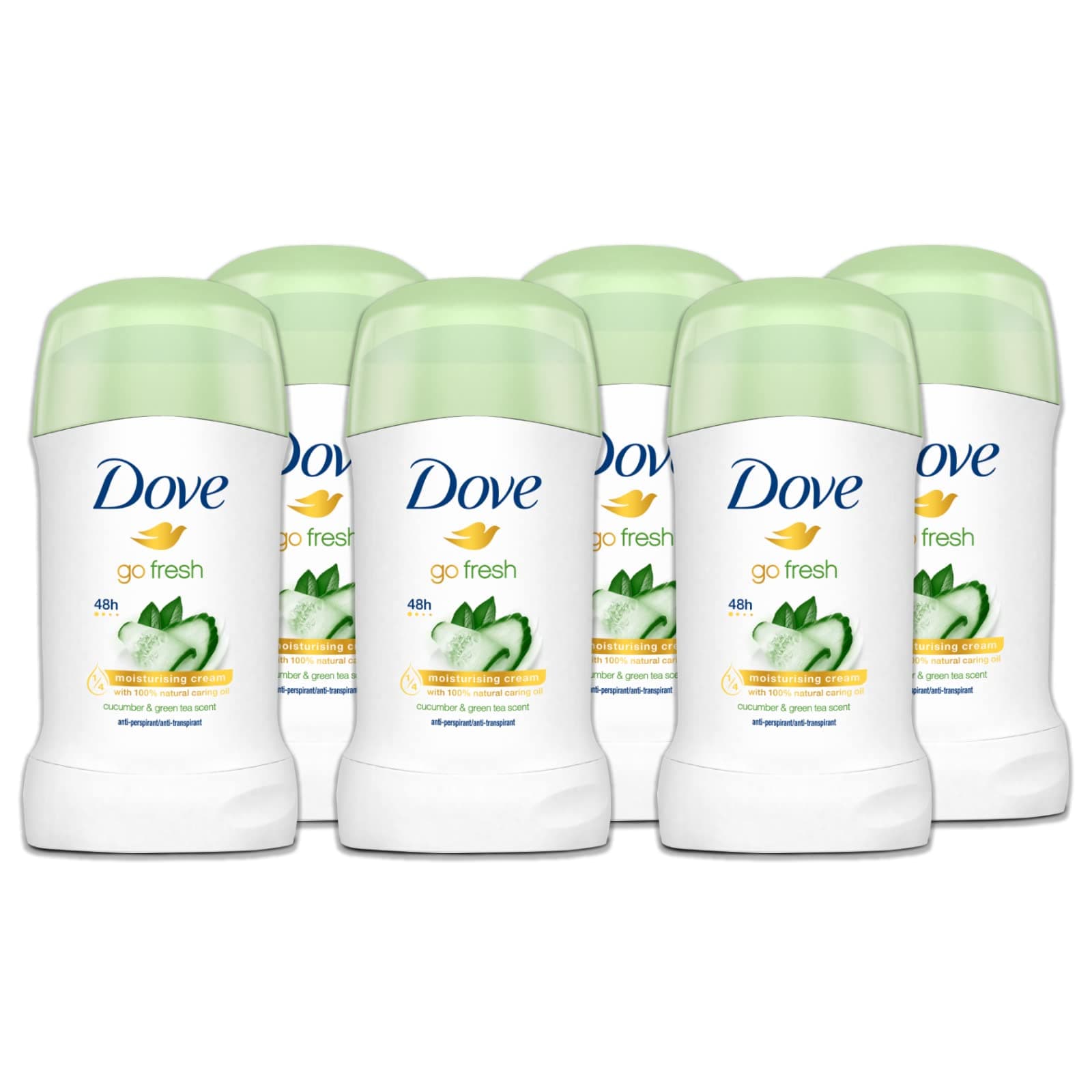 Dove Go Fresh Cucumber and Green Tea Deodorant Stick, 40ml Pack of 6