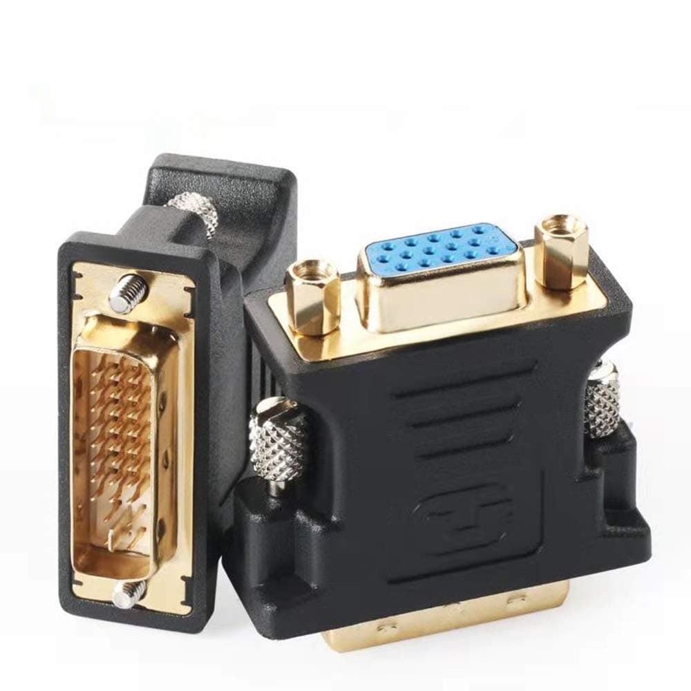 DVI-I to VGA Adapter(2 Pack) DVI24+5 Male to VGA HD15 Female Adapters
