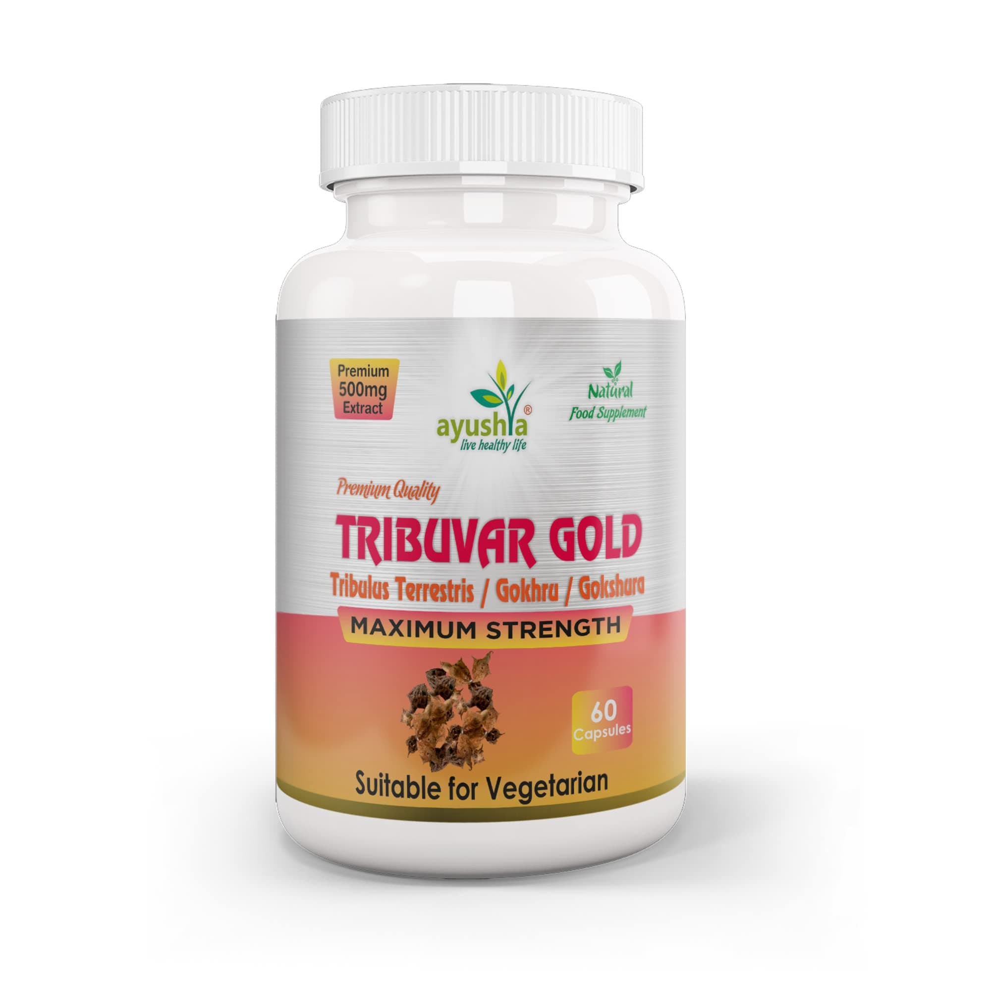 Ayushya Tribuvar Gold Capsule (Gokhru - Gokshura), 60 Capsules, Natural