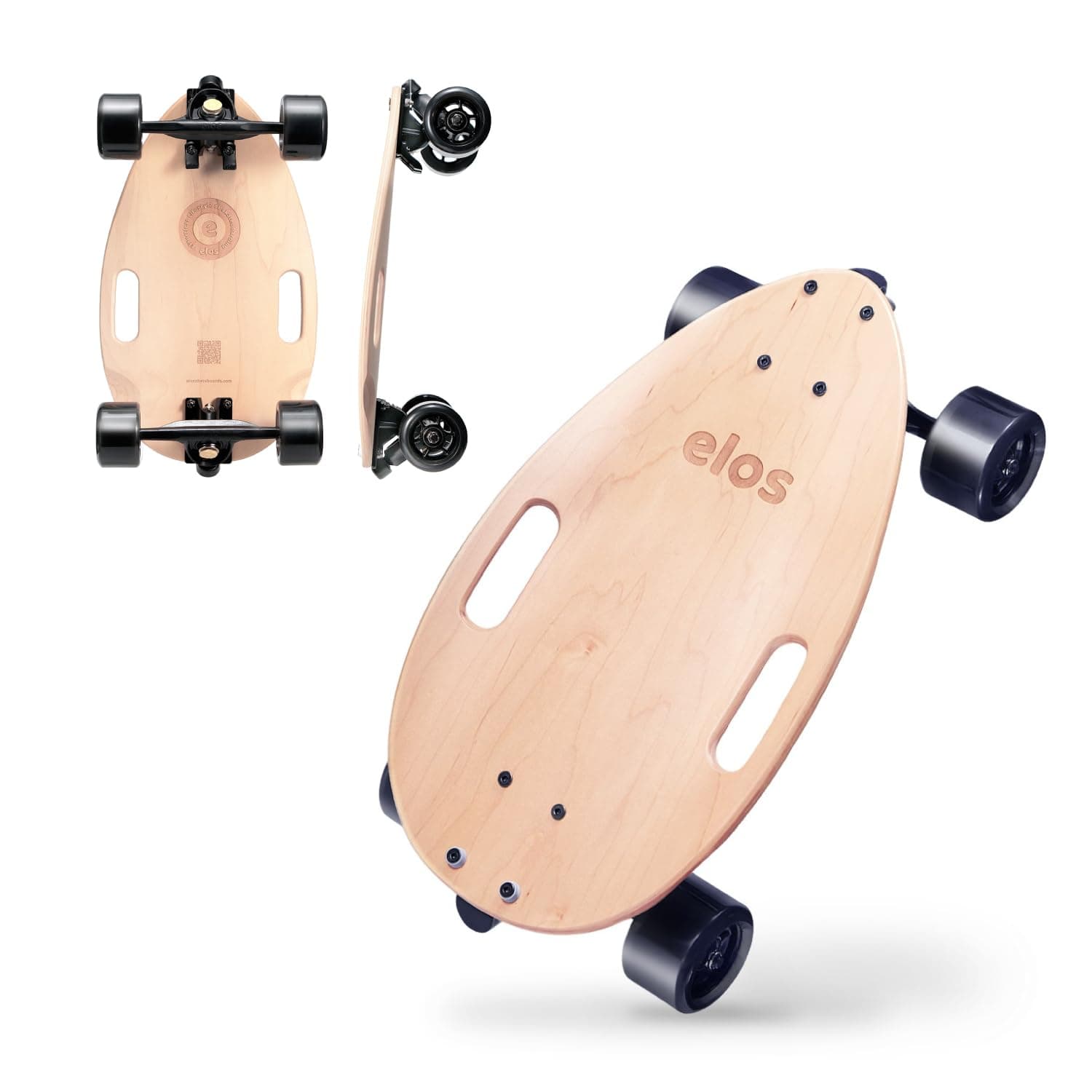 Elos Mini Longboard Cruiser Skateboards - Lightweight, Portable & Durable Wooden Commuter Cruiser Board. for Beginners & Experienced Riders