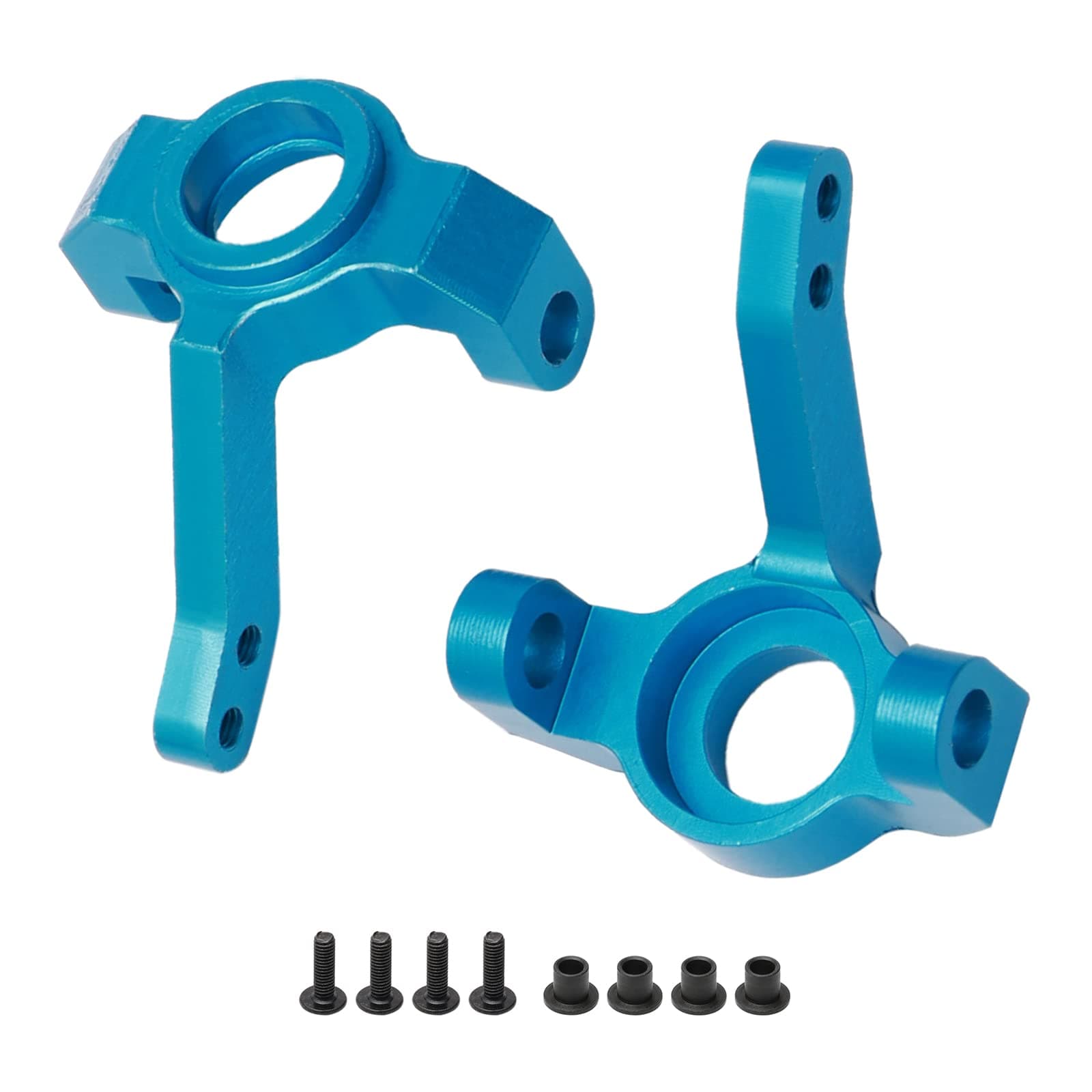 2pcs Steering Knuckle 1/10 RC Car Aluminum Alloy Blue Front Knuckle for AXIAL SCX10 Arm Upright Steering SCX10 Metal, RC Car Upgrade Parts