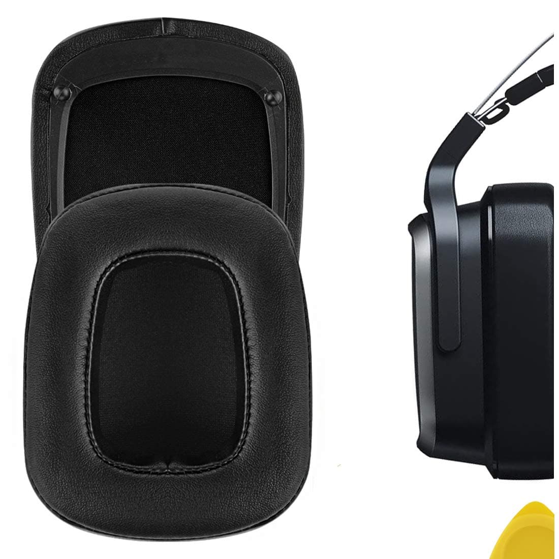 Geekria Replacement Ear Pads for Razer Tiamat 7.1 V2 Headphones Ear Cushions, Repair Parts (Black)