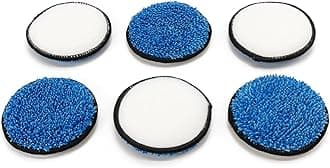 Autofiber U.F.O. Upholstery/Fabric Orbital Microfiber Pads - Pack of 6 (3 inch)