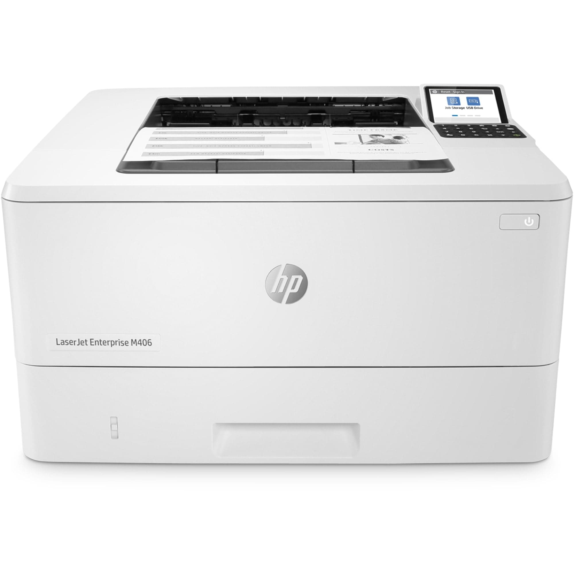 LaserJet Enterprise M406dn Monochrome Printer with Built-in Ethernet & 2-Sided Printing (3PZ15A)