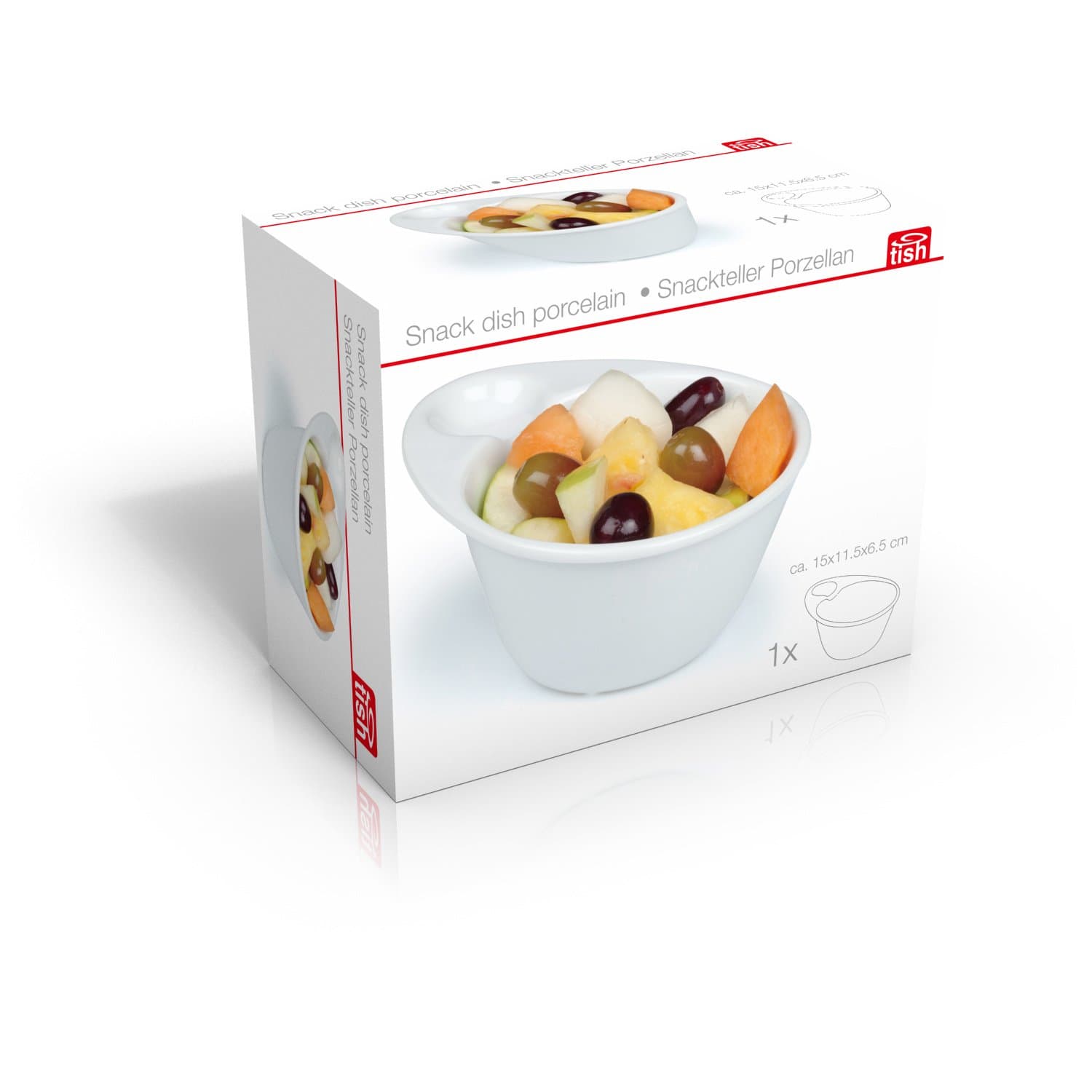 Tish White Porcelain Snack Sweet Nuts Serving Dish Bowl (Set of 4)