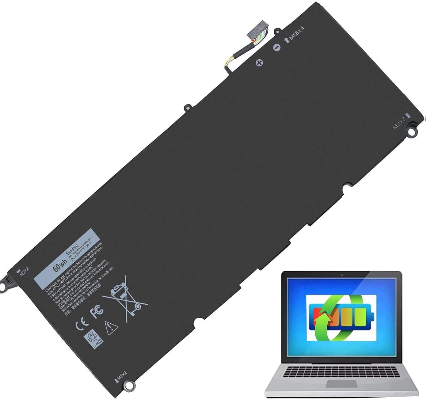 PW23Y Laptop Battery Compatible with Dell XPS 13 9360 P54G002 13-9360-D1605G 13-9360-D1605T 13-9360-D1609 13-9360-D1609G 13-9360-D1705G Series Replacement TP1GT RNP72 0RNP72 0TP1GT