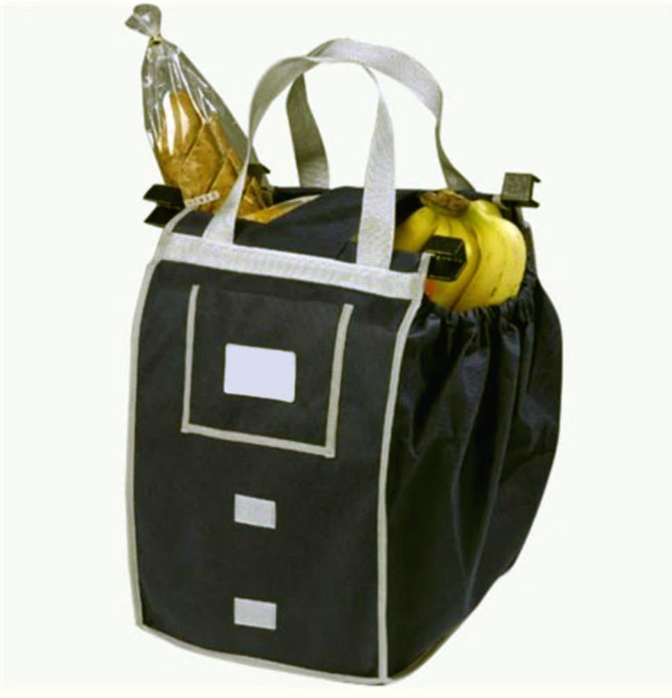 Original Pack-N-Tote Reusable Grocery Shopping Cart Grab Bag, Clips to your cart!