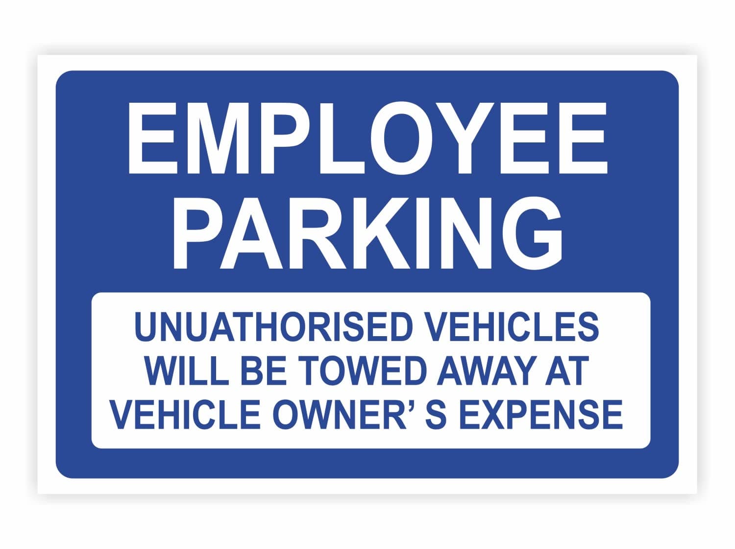 PRINTELLIGENT Sign Board No Parking In Front Of Gate 12 x 8 inch (Employee Parking)
