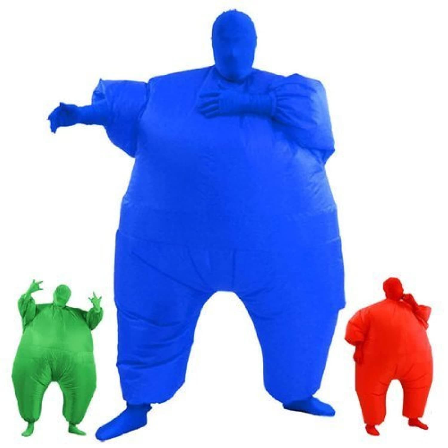 ProHerb EMEM Inflatable Fat Chub Suit Second Skin Fancy Dress Party Costume (Blue)