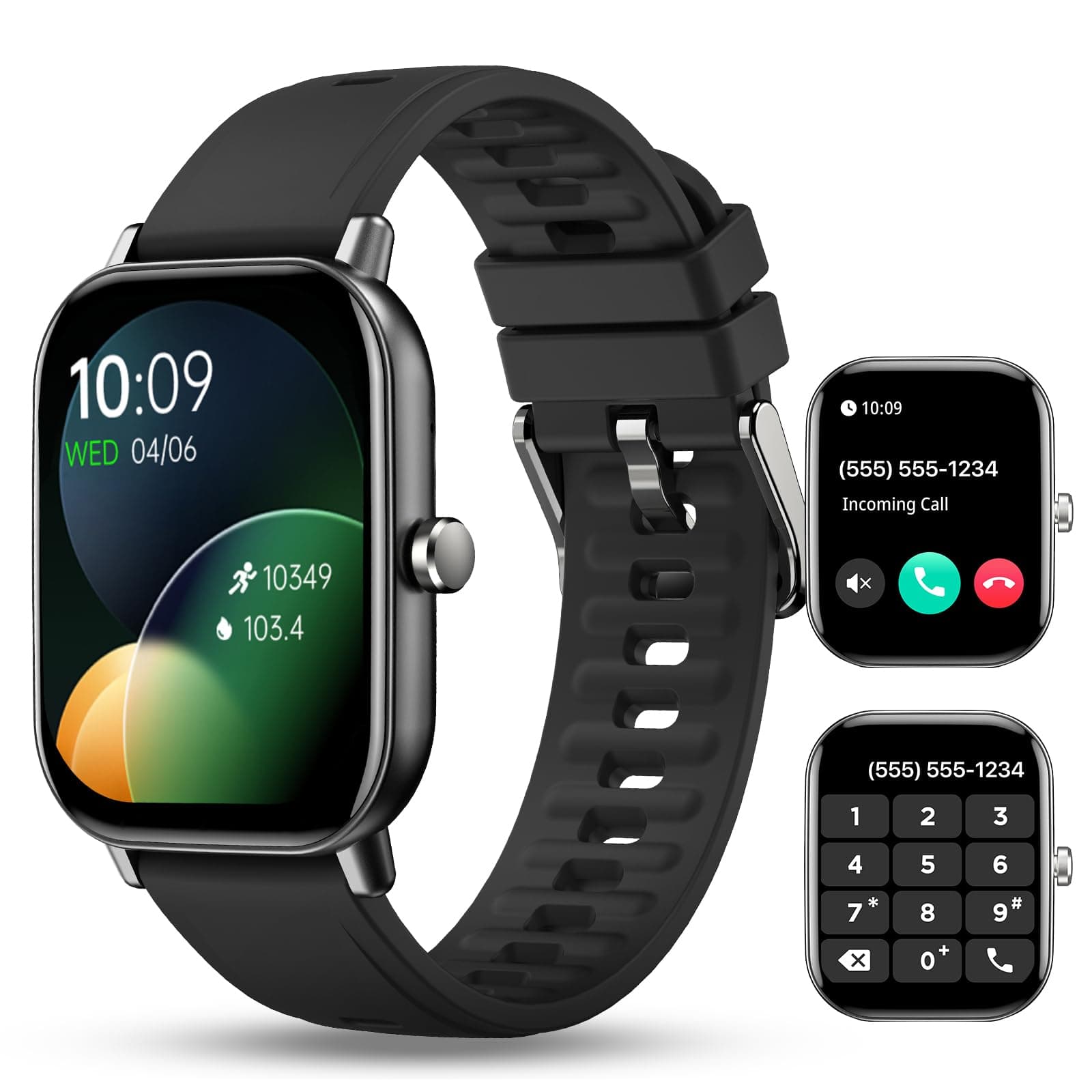 WalkerFitSmart Watch for Man: 2'' Big Screen Android Smart Watch - Fitness Watch Woman, Waterproof Activity Tracker Smartwatch, Pedometer Heart Rate Monitor Reloj Inteligente para Mujer