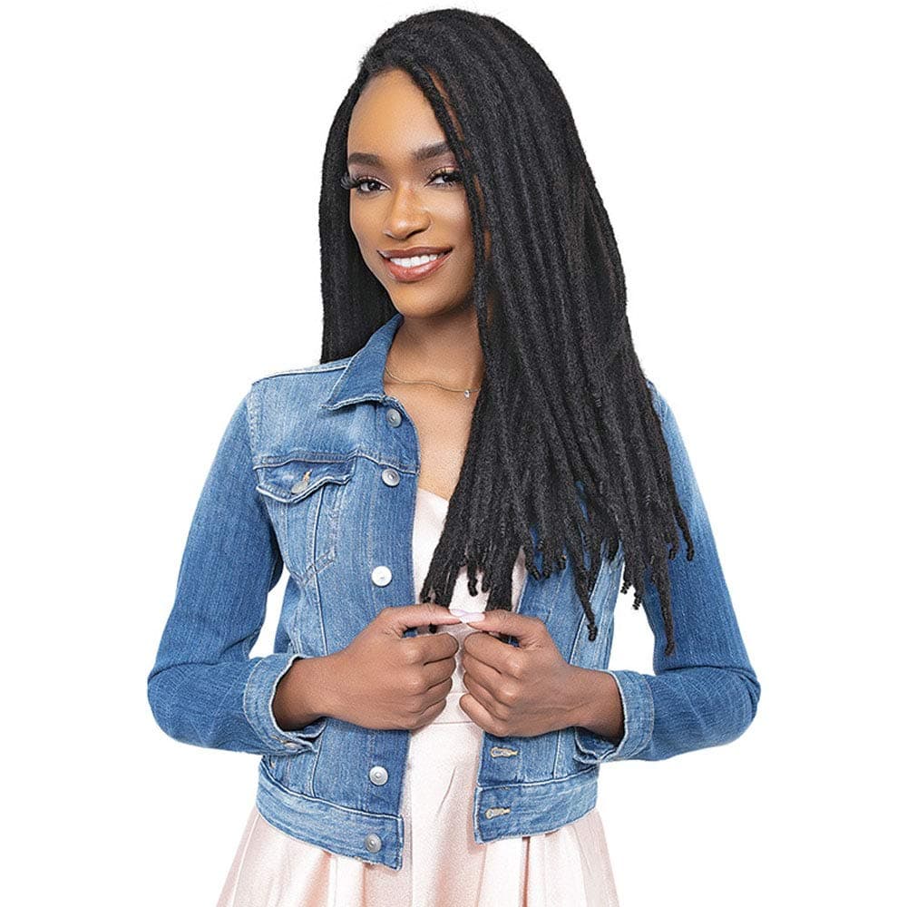 FEMI EDGE Loc N Roll 100% Human Hair Locs (10 Strands 0.7cm Thickness 3" Open Root) (10 INCH)