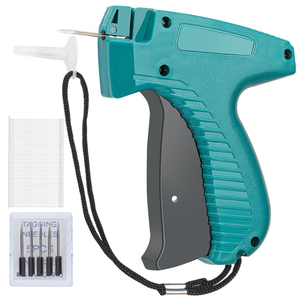 Tagging Gun for Clothing, Tag Attacher Gun for Standard Retail Price Tag, Tag Gun Kit with 5 Needles & 1600 Pcs 2 Inch Barbs Fasteners, Tagging Gun for Store Consignment, Garage Yard Sale