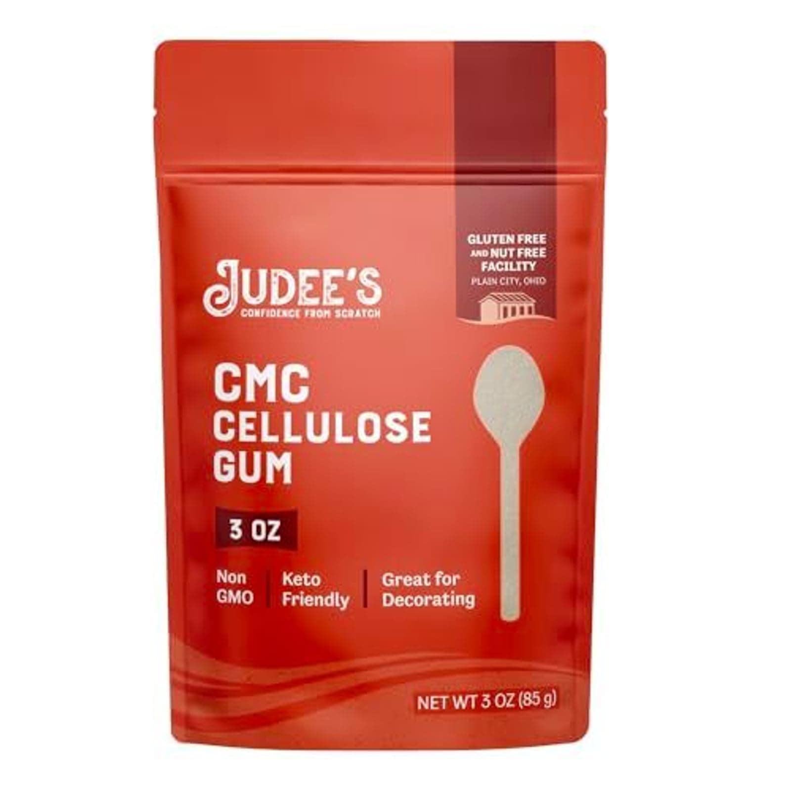 Judee's Gluten Free CMC Powder - 3 Oz Pouch - Gluten Free Dough Enhancer & Fondant Thickener - Ice Crystal Inhibitor for Frozen Foods - Tylose Powder Fondant & Baking Stabilizer