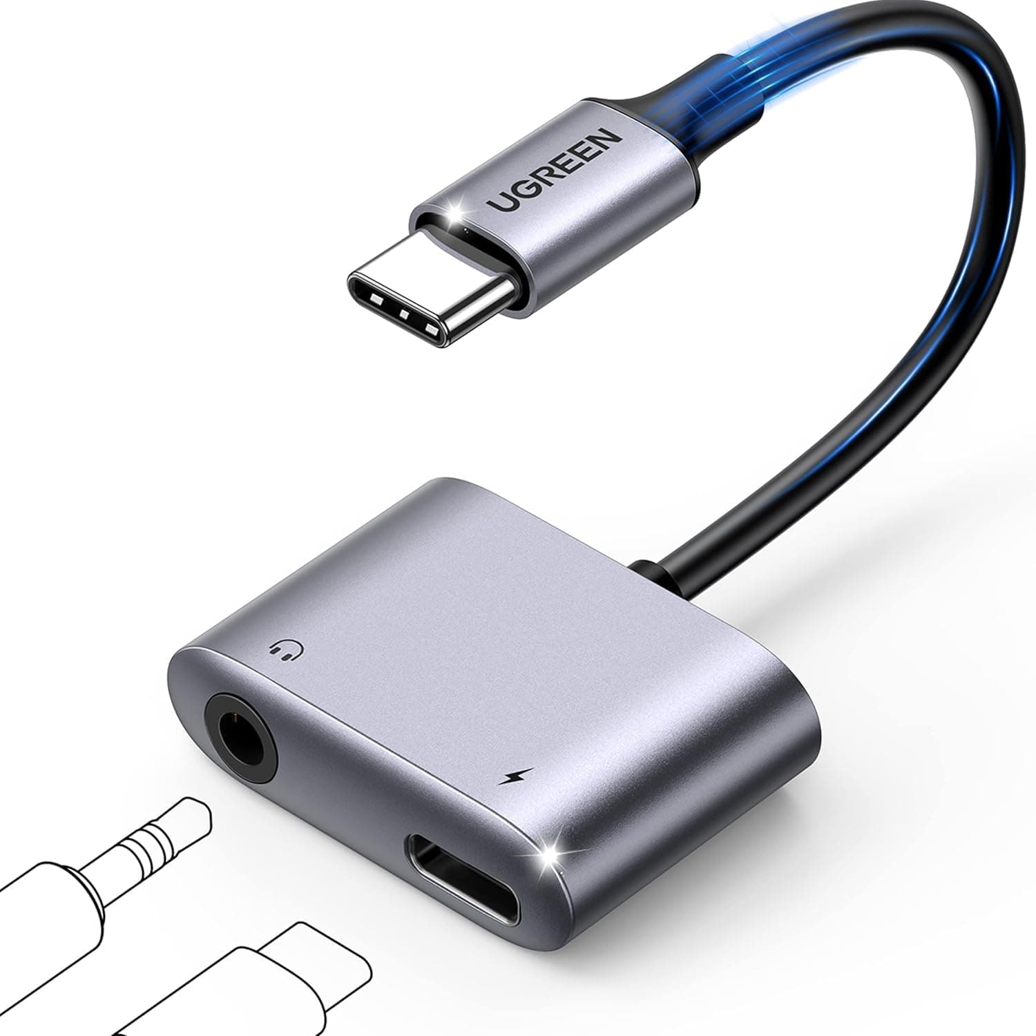 USB C to 3.5mm Headphone Charger Adapter
