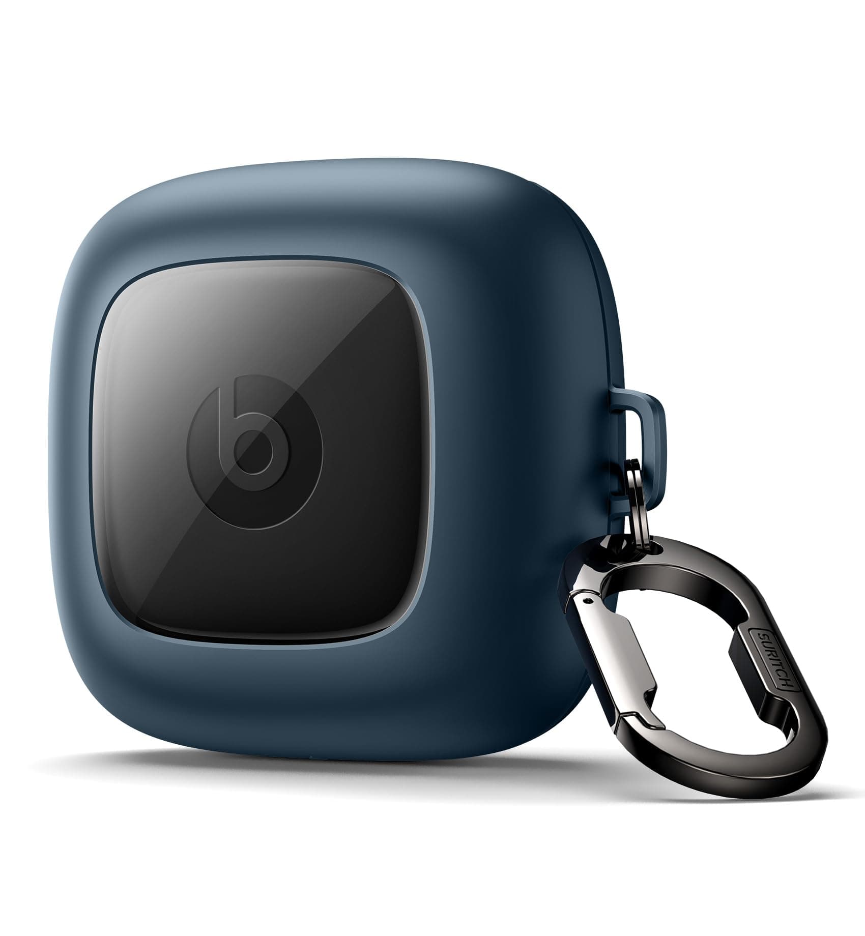 SURITCH for Powerbeats Pro Case Cover, Shockproof Magnetic Cases for Beats Powerbeats Pro Wireless Earbuds, Protective Cover with Magnetic Lid Lock & Carabiner, Full-Body Drop Protection, Navy