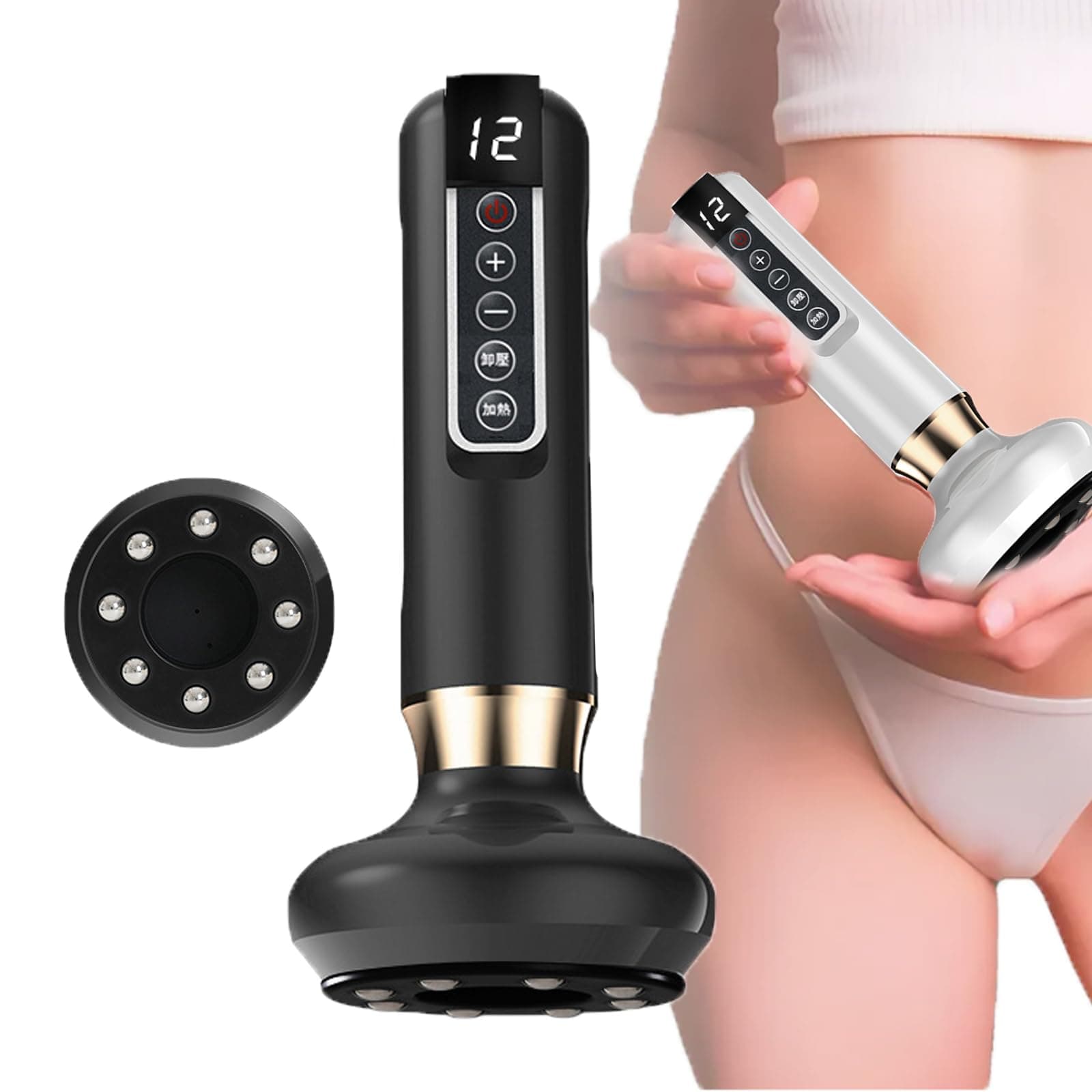 Aurolya Cellulite Machine, Aurolya Cellulite Massager, Aurolya Cellulite Relief in 30 Days, Handheld Cellulite Massager, Body Sculpting Machine, Rechargeable Cordless Anti Cellulite Massager (Black)