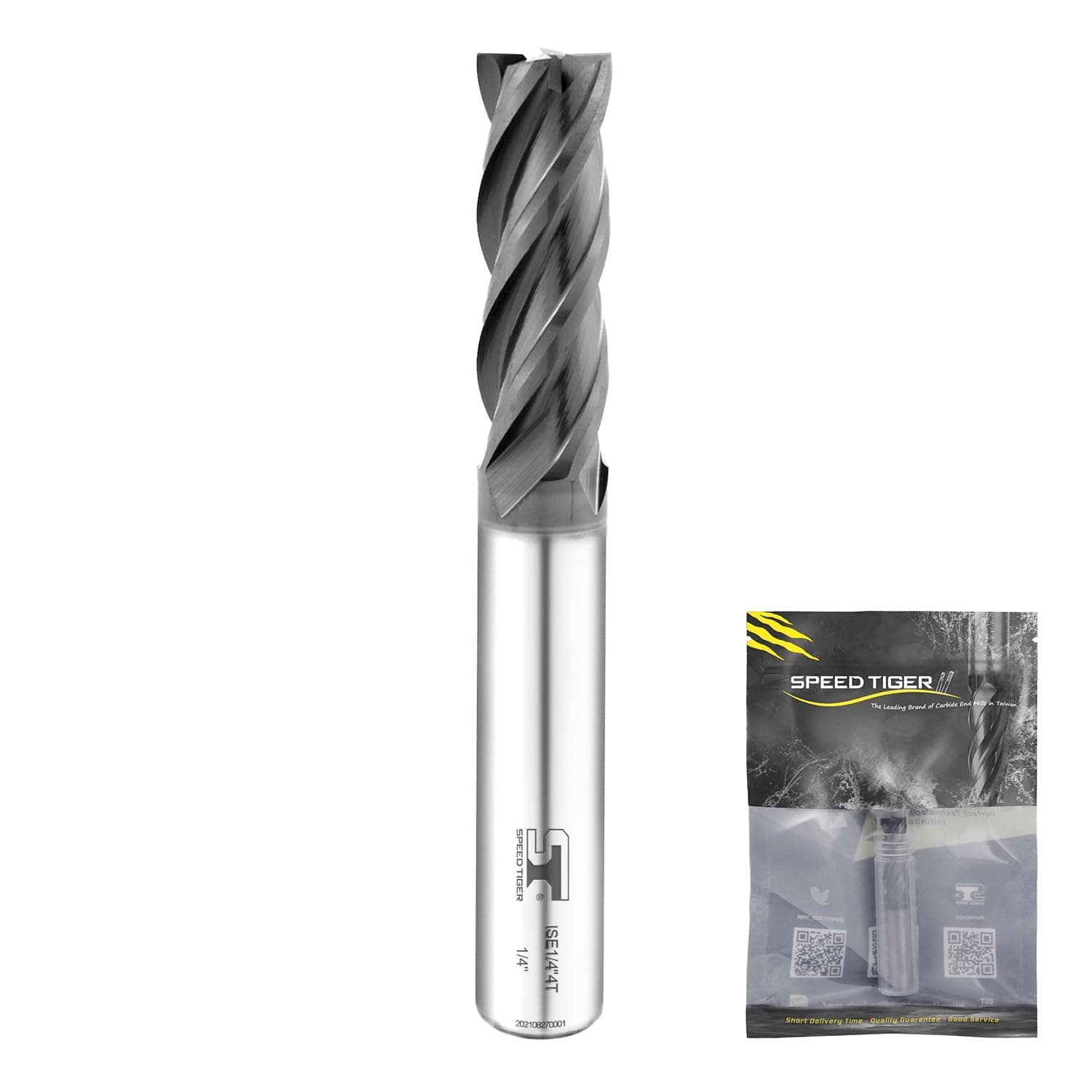 Micrograin Carbide Square End Mill - 4 Flute - ISE3/8 4T (1 Piece, 3/8") - for Milling Alloy Steels, Hardened Steel, Metal & More – Mill Bits Sets for DIYers & Professionals