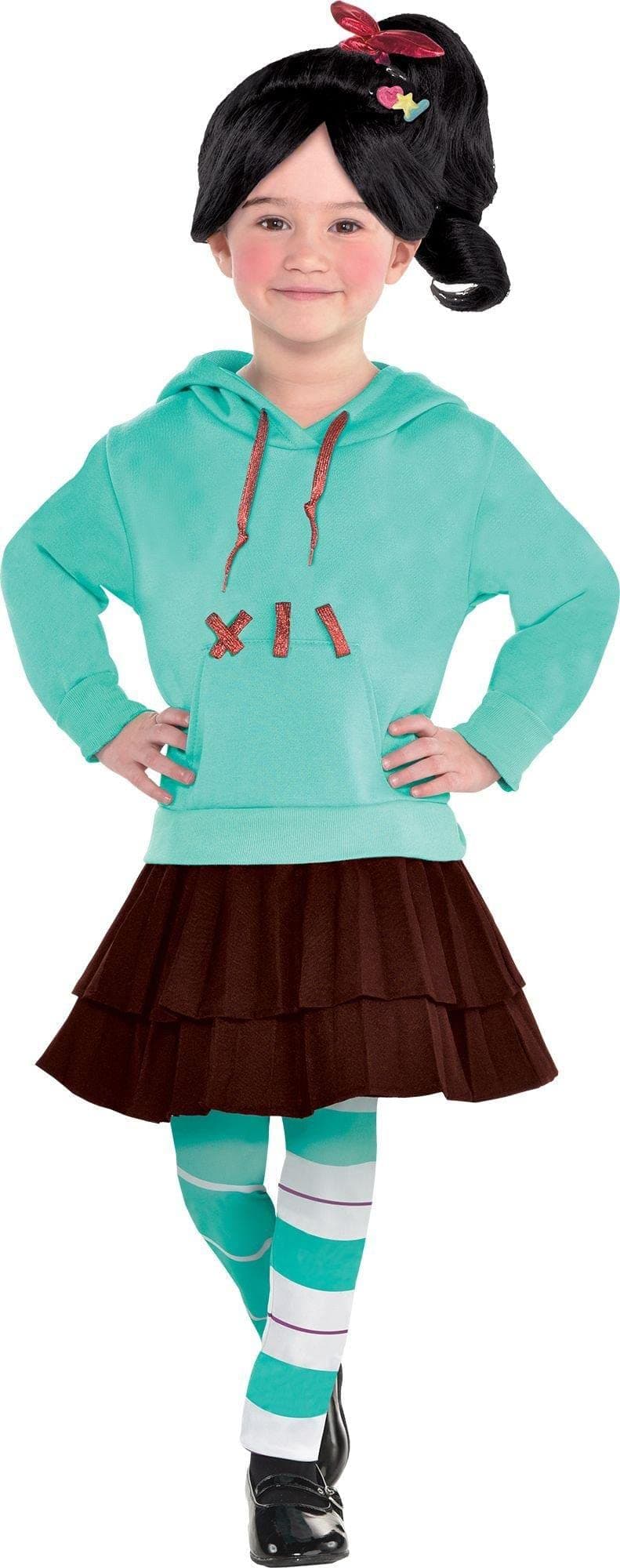 Suit Yourself Vanellope Halloween Costume for Girls, Wreck-It Ralph 2, Size Small, Includes Dress, Leggings, And More