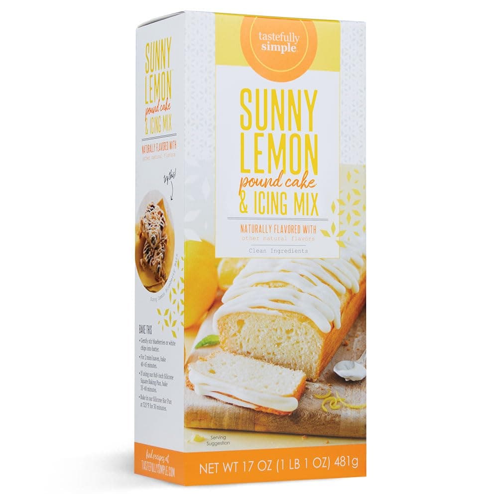 Tastefully Simple Sunny Lemon Pound Cake and Icing Mix, 17 Ounce