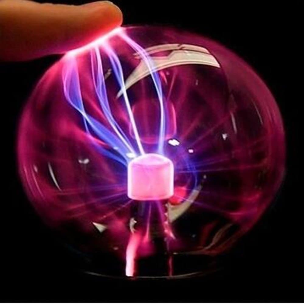 Lebbeen Glass Plasma Ball Sphere Lightning Light Lamp Party Magical Ball electrostatic Flashing Ball (5.0 Inches)