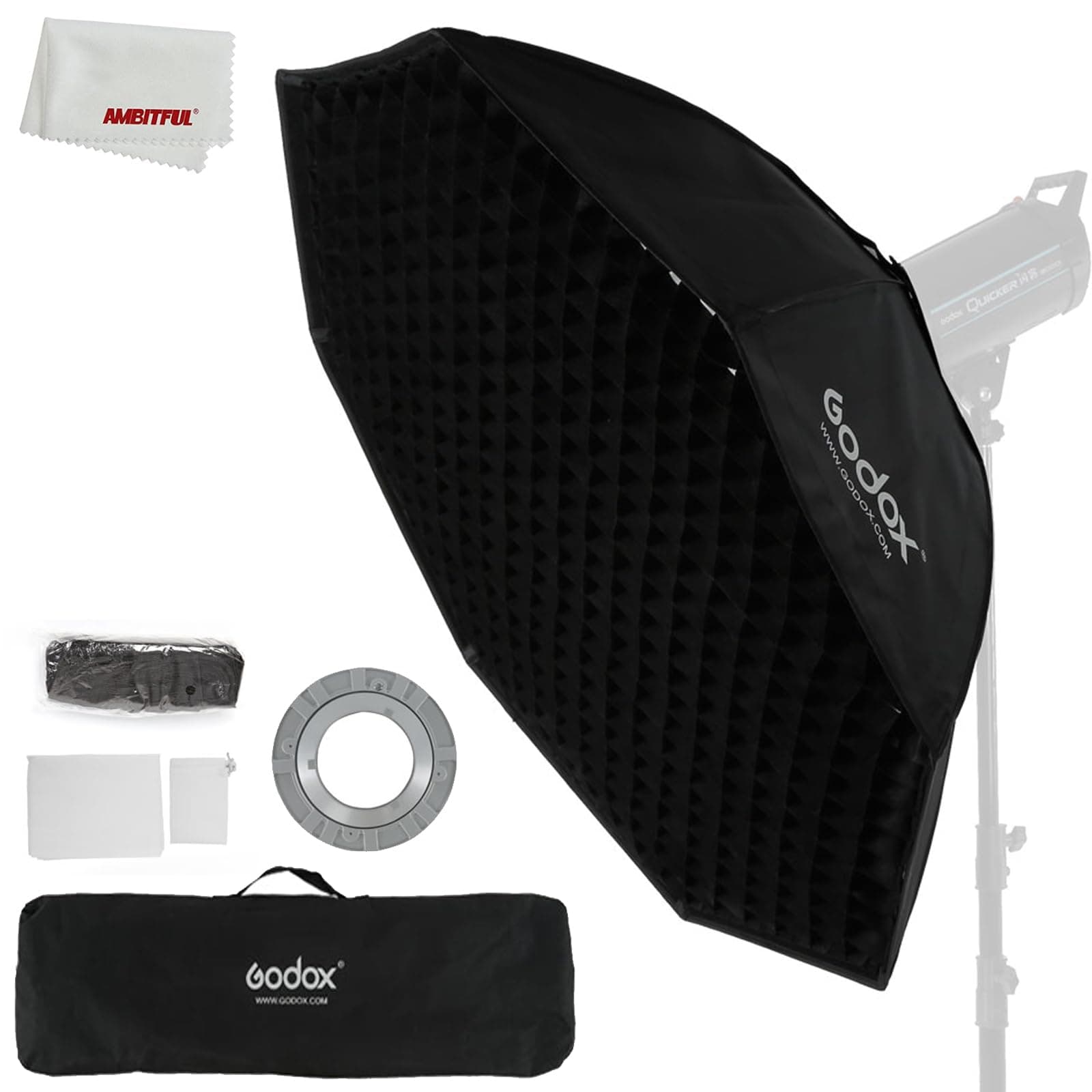 GODOX 120cm 47in Octagon Honeycomb Grid Strip Softbox Strip Box with Bowens Mount (FW120)