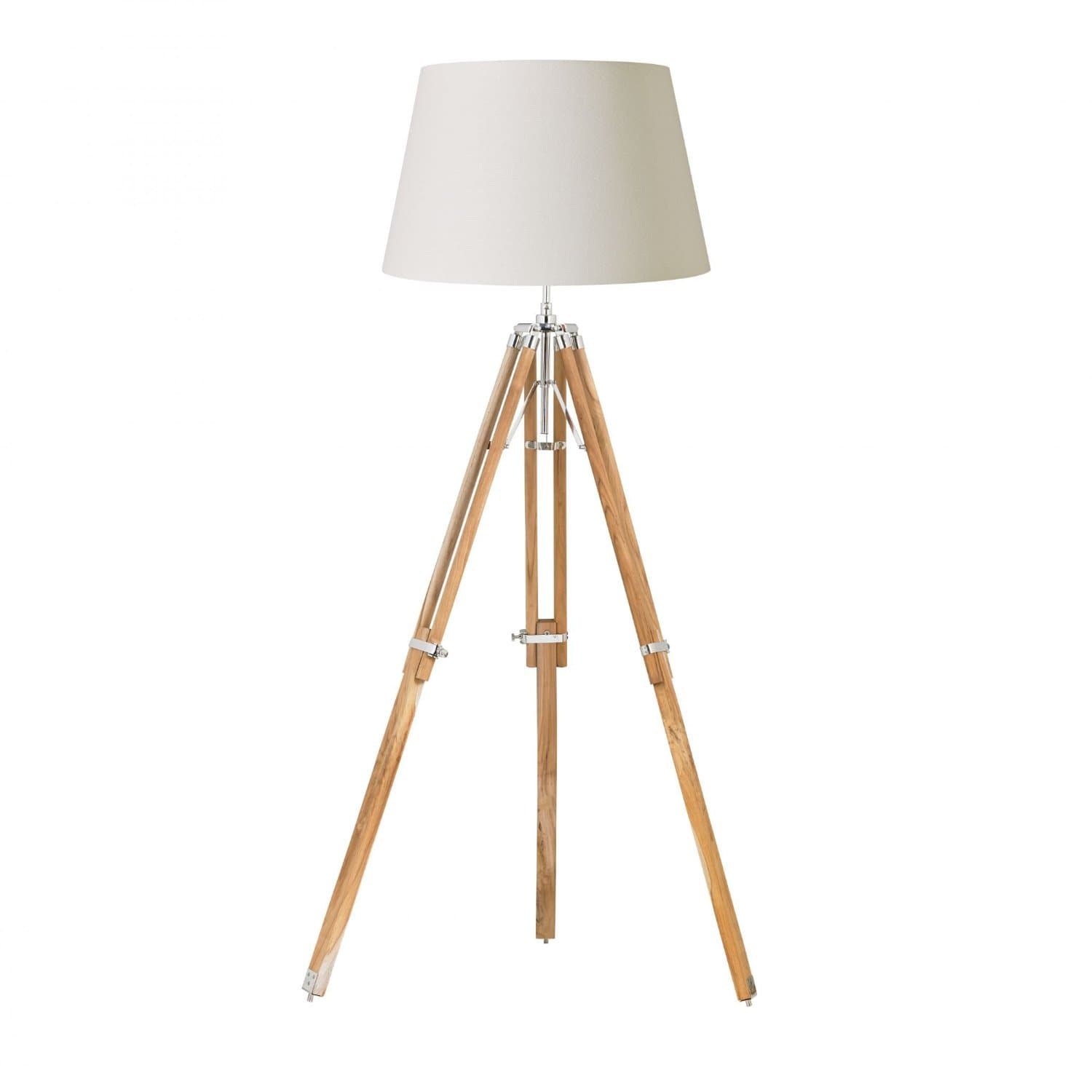 LLC Timber Tripod Floor Lamp Stand Teak Wood