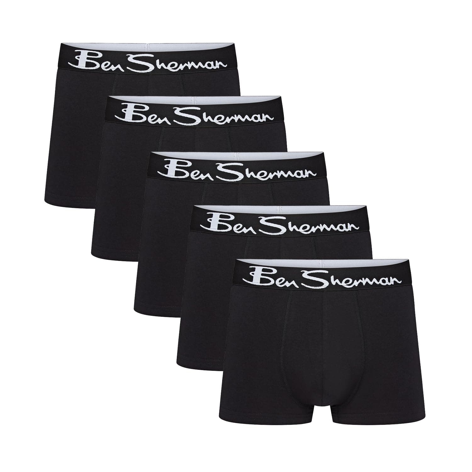 Ben Sherman Mens Poderick 5 Pack Boxer Shorts Trunks