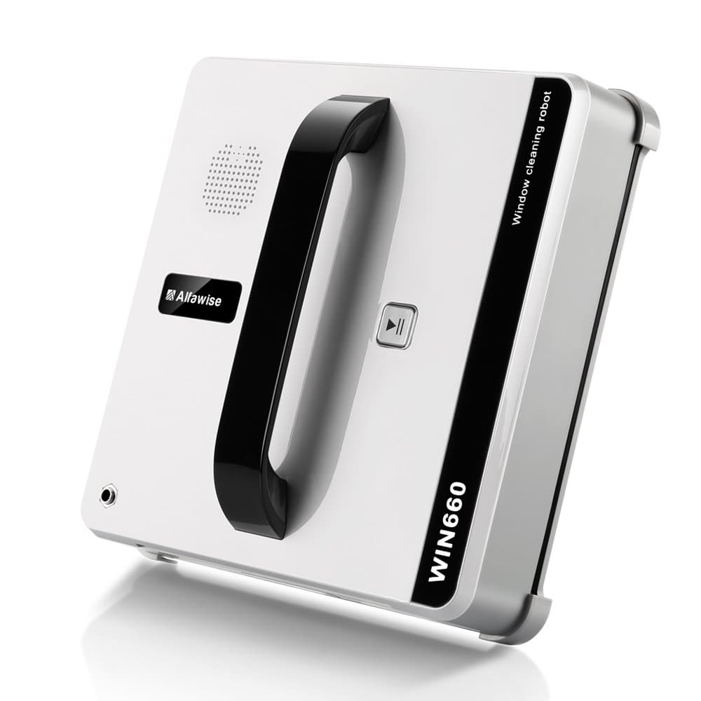 Alfawise WIN660 Robotic Window Cleaner Square Shape Vacuums Robot Clean Every Corner for Outdoor Indoor Glass High Building EU