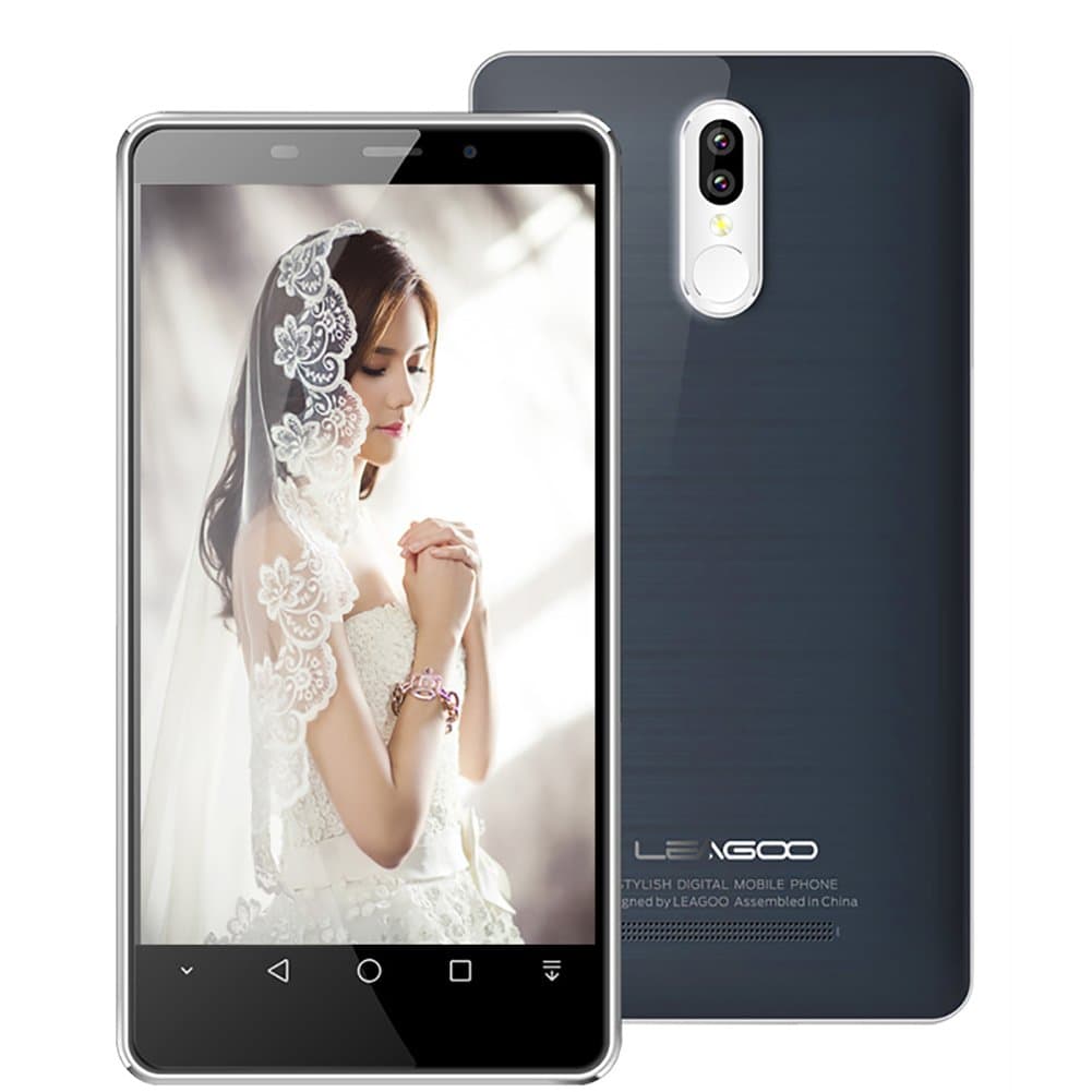 LEAGOO M8 Pro 5.7 Inch HD IPS Smartphone 4G Dual SIM Free Mobile Phones Freeme ( Android 6.0 ) MT6737 1.3GHz Quad Core 2GB RAM 16GB ROM 13MP + 5MP Dual Rear Camera Fingerprint 3500mAh Battery (Titanium Grey)