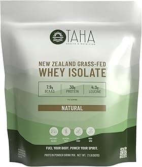 - Natural Unflavored Whey Protein Isolate, 30g Protein, 7.9g BCAAs, 4.3g Leucine | New Zealand Grass-Fed, Free-Range Dairy | Gluten & Soy Free, Keto, Kosher | 2LB, ~26 Servings