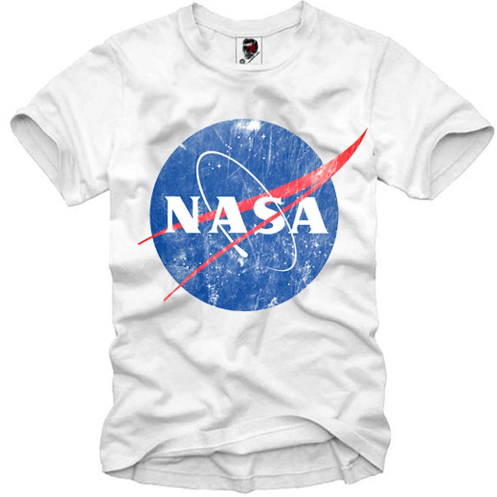 E1SYNDICATE T-Shirt Vintage NASA Geek Hipster Blogger Nerd Space DJ S-XL