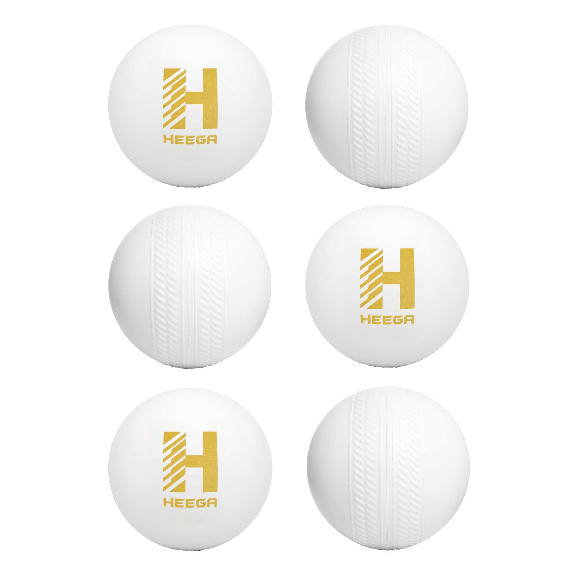 Heega Choice of Champion Plastic Ball White Non Toxic (Pack of 6 | 40 Gm Per Ball),Cricket