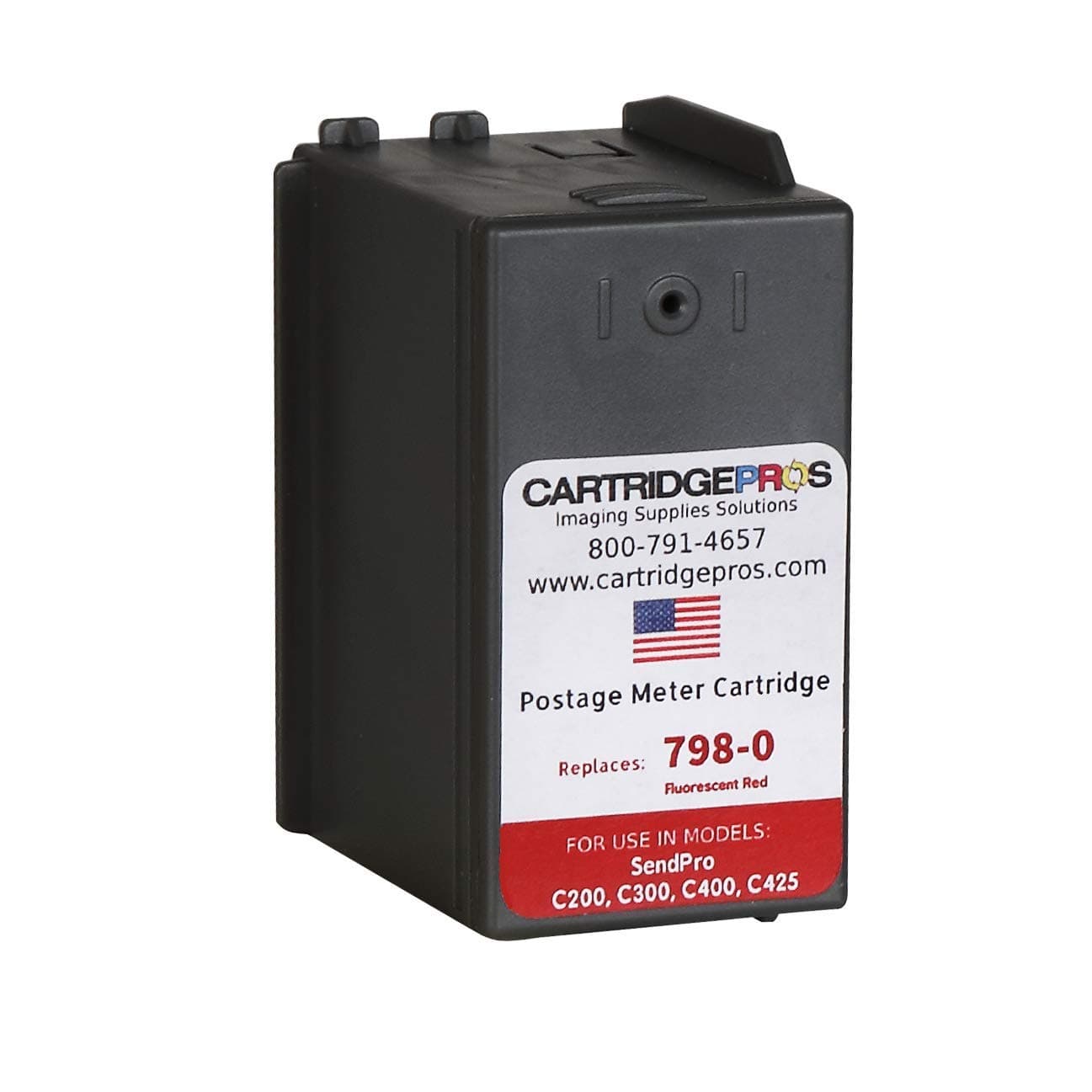 Made in USA - Compatible Replacement SL‑798‑0 Ink Cartridge for SendPro C200, C300 and C400 Postage Machines