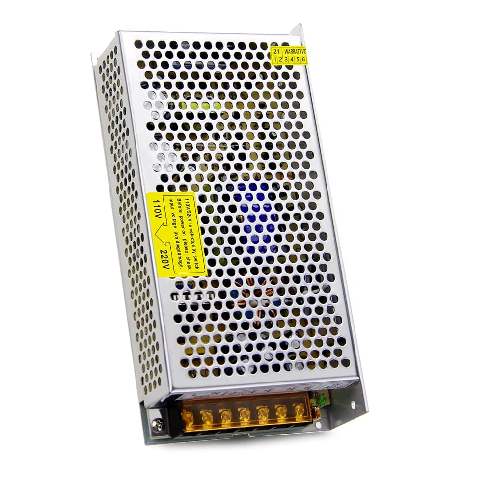 Aclorol 5V 20A 100W Switching Power Supply 110V / 220V AC to DC 5V 20amp Universal Power Transformer Driver Converter Adaptor for WS2812B WS2813 LED Strip Pixel Lights CCTV Camera Security System