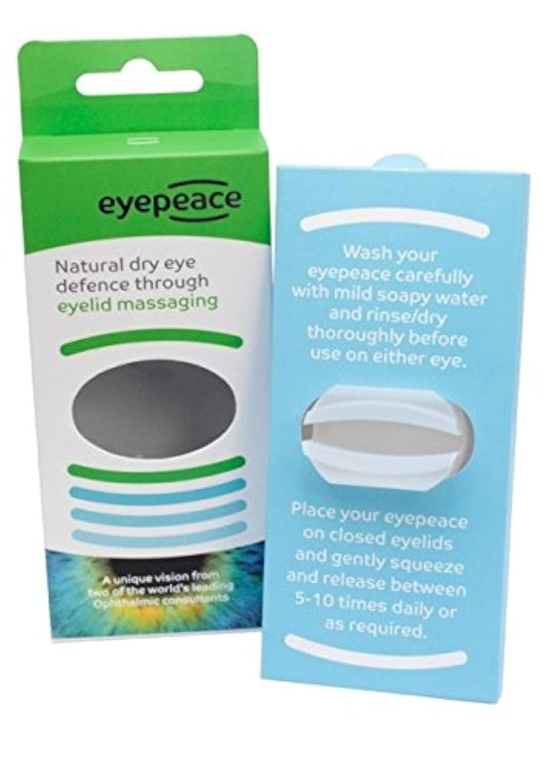 Eyepeace- Eyelid Massager for Dry Eyes, meibomian Gland dysfunction, Sensitive eyelids, blepharitis, use as Part of Heat and Massage.