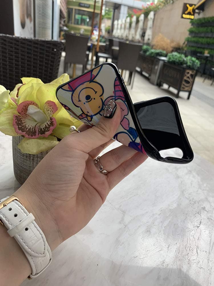 Ultra Slim Soft TPU Yellow Winnie The Pooh Bear Pink Piglet Case for iPhone Xs Max Shockproof Comforatble Smooth Disney Cartoon Cute Lovely Stylish（2018） Release Limit 20