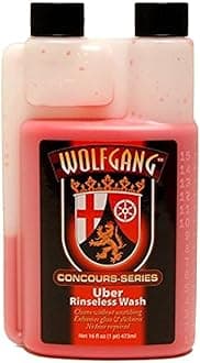 WOLFGANG CONCOURS SERIES Uber Rinseless Wash | 4-in-1 Concentrated Formula for Effortless Cleaning | Water-Soluble, Rinse-Free Solution for Automotive Surfaces | WG-3700 | 16 oz