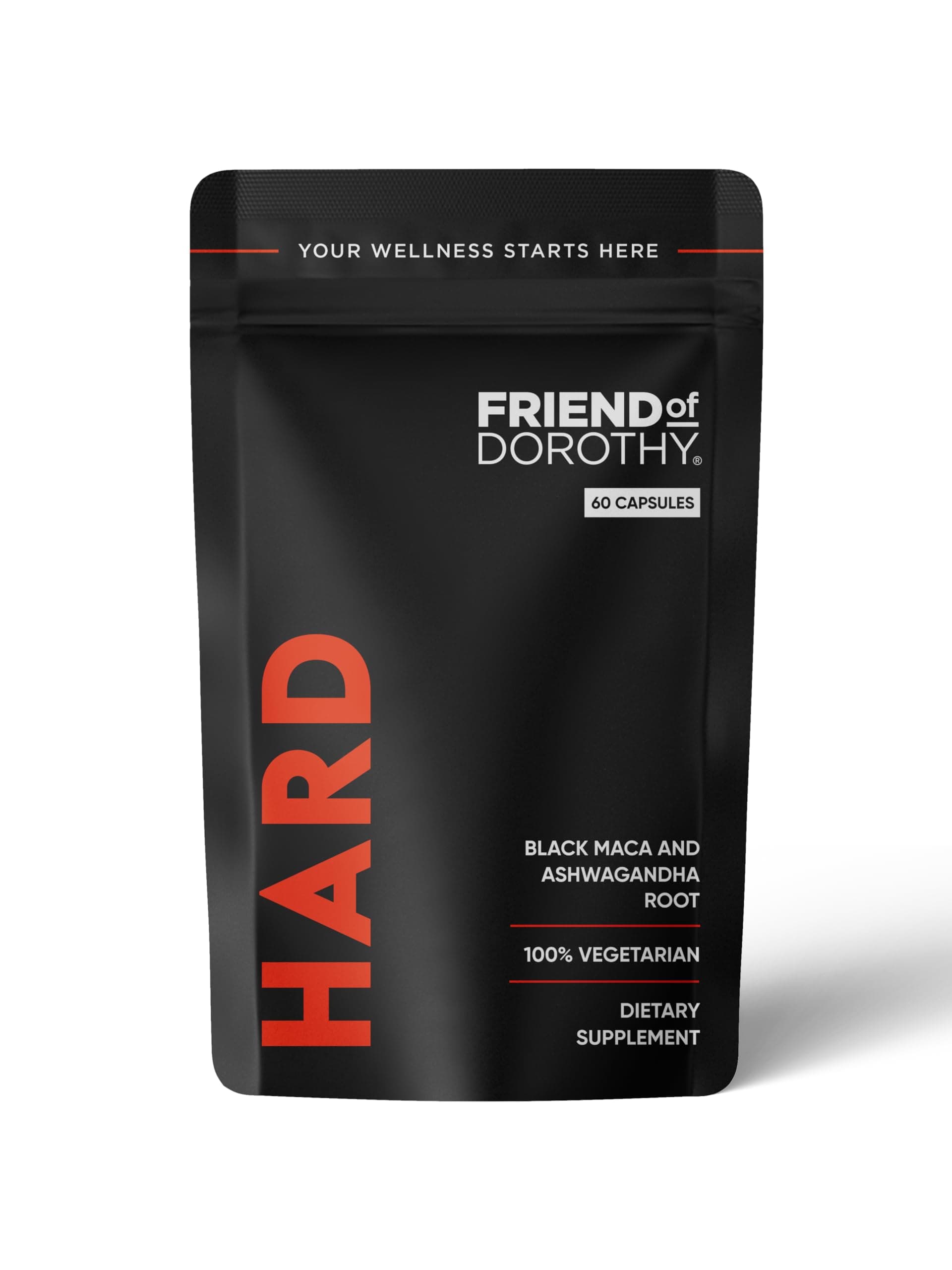 – Hard Supplement for Men - Black Maca & Ashwagandha Root - Natural Performance Support - Enhances Energy, Vitality, Hormonal Balance - 60 Capsules